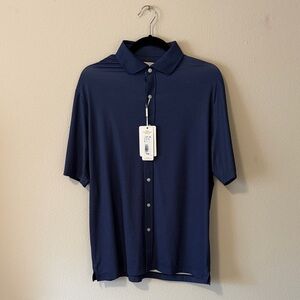 Hart Schaffner Marx Navy Button Down Shirt